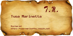 Tusa Marinetta névjegykártya